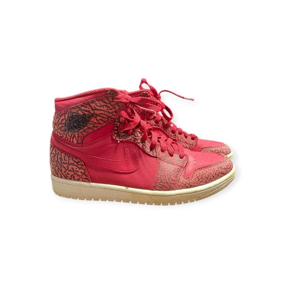 Nike Air Jordan 1 Retro High Red Elephant Print Men's Athletic 839115-600 Sz 10
